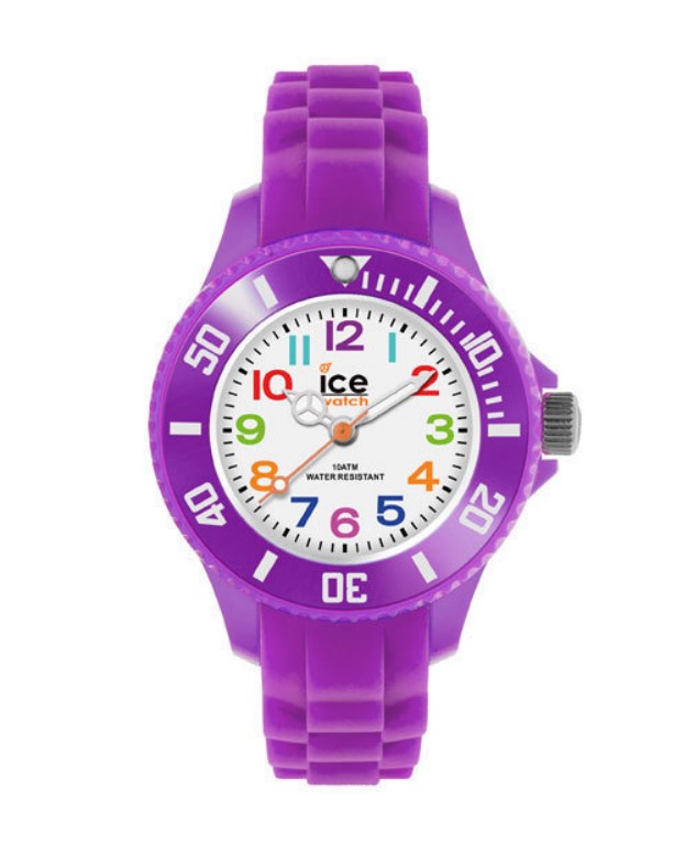 Het is een paars horloge in silicone. Met zijn kleine, witte wijzerplaat en grote, meerkleurige cijfers, wordt het leren kloklezen kinderspel. Een perfect horloge om je kinderen te stimuleren!